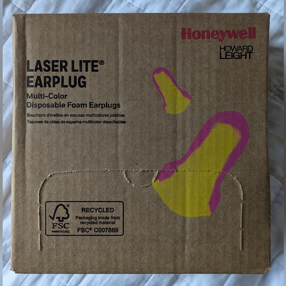 160 Pair of Howard Leight Laser Lite Earplugs - Individually Wrapped - Picture 2 of 7